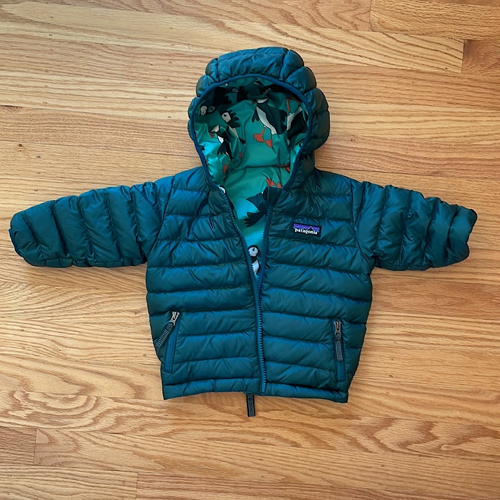 Patagonia Reversible Down Puffer Hoody (6-12m)